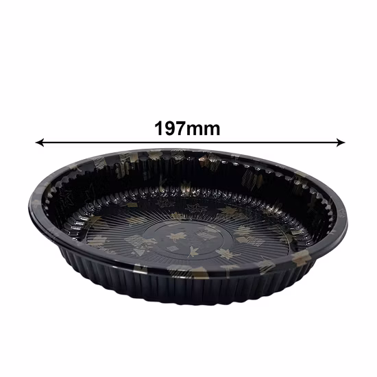 Takeaway Hot Sale Sushi-Tablett, Einweg-Kunststoffgeschirr, 197 mm Durchmesser, rechteckige Haustier-Kunststoffbox mit durchsichtigem Deckel