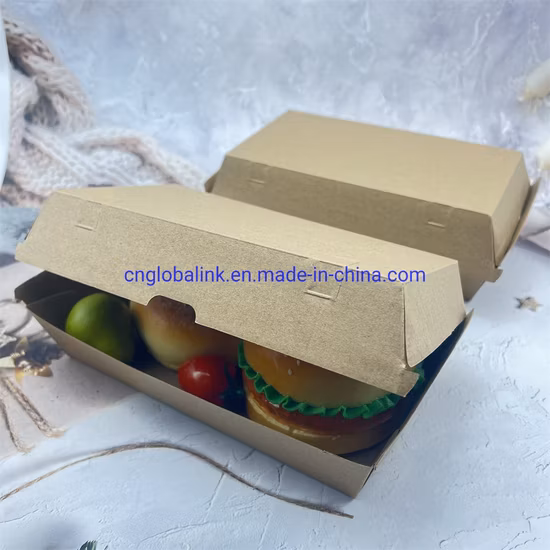 Einweg-Lebensmittelverpackung aus Wellpappe für Hot Dog und Hamburger